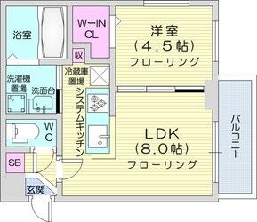 ベルガモ東区役所前の物件間取画像